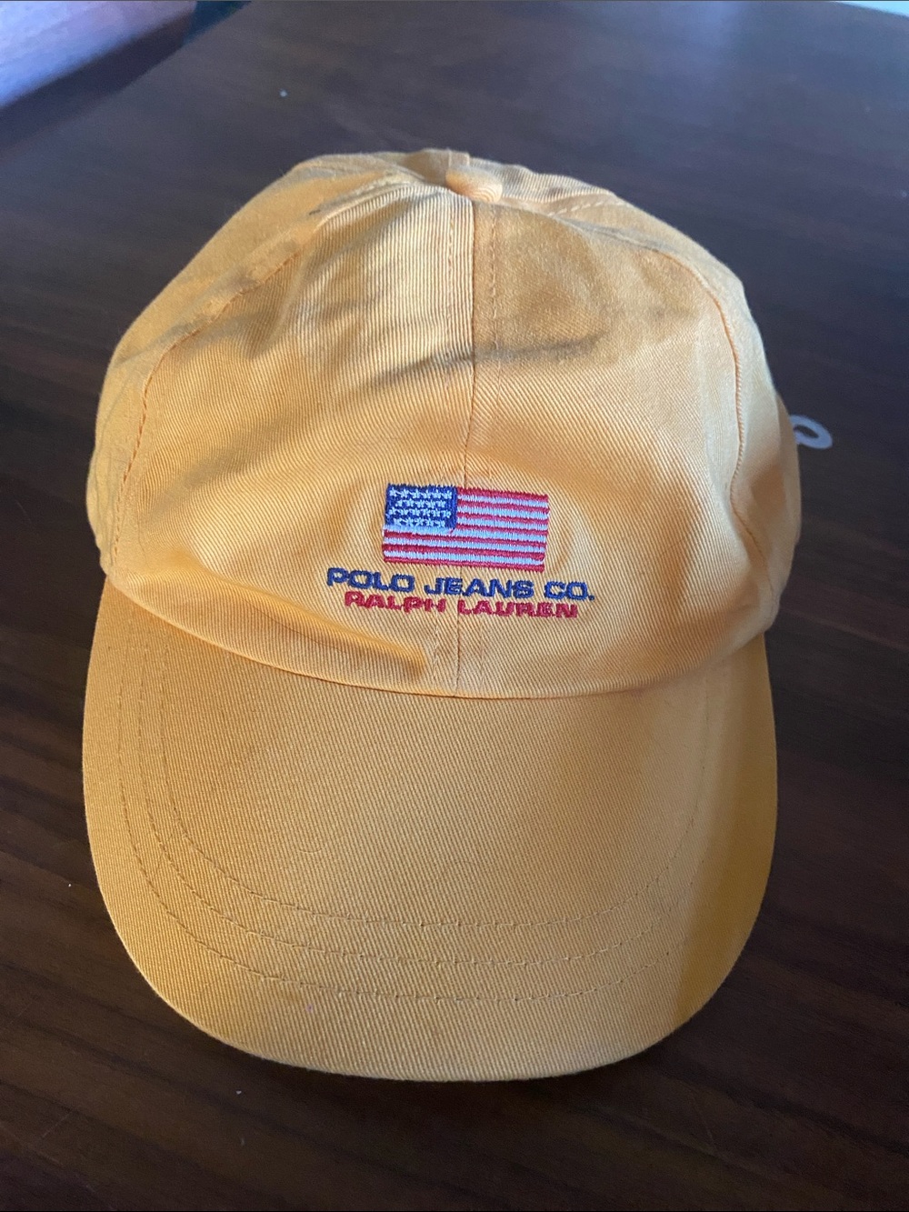 Ralph Lauren vintage Yellow Polo Jeans Co. Flag Cap